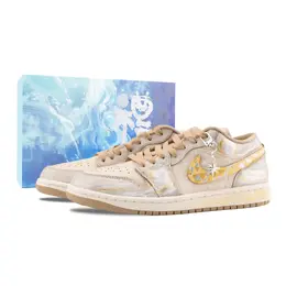 Jordan Баскетбольные кроссовки Air 1 Low Top Vintage унисекс золотисто-коричневые dc0774-203（team626-太阳神-sbox） | gold brown (special box)