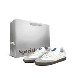 Adidas САМБА И Низкие немецкие армейские кроссовки унисекс белого золота b75806(team1005-波点金) | white