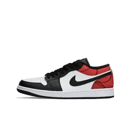 Jordan Баскетбольные кроссовки Air 1 Lightweight Low Top Vintage Unisex Black White Red dc0774-101(team577-巫毒) | black white red