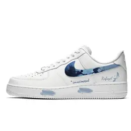 Nike Кроссовки Air Force 1 для скейтбординга, износостойкие, белые, унисекс cw2288-111(team10- love与深空) | white