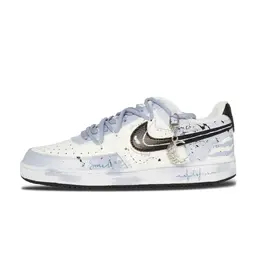 Nike Низкие, амортизирующие, износостойкие кроссовки для скейтбординга, мужские, светло-синие dm1187-101（team1344-月落漫步） | white