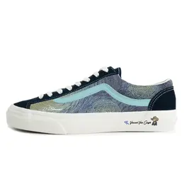 Vans Кроссовки для скейтбординга Starry Sky And Sky 3, стиль 36, амортизирующие, износостойкие, низкие, унисекс, синие, белые vn0a3dz3rfl(team10- 星空与天空3 ) | blue white