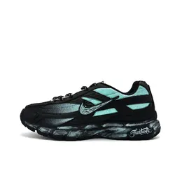 Nike Кроссовки Initiator с амортизацией и поддержкой, дышащие, низкие, повседневные, для бега по городу, унисекс, цвет черный, голубой 394055-100(team471-墨青绘迹) | black