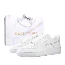 Nike Кроссовки Air Force 1 для скейтбординга, износостойкие, белые, унисекс dd8959-100（team1093-璀璨珍珠box） | white shopping bag