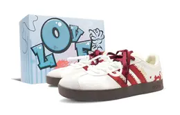 Adidas Кроссовки для скейтбординга Vl Court Classic Meowth Love, износостойкие, низкие, женские, белые, красные jq1501(team1025-喵了个爱-蓝love) | white red