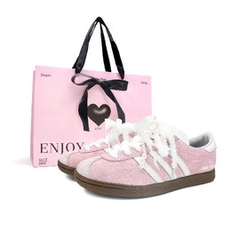 Adidas Кроссовки женские Stadt German Army Low Top белого цвета jr6342(team737-西西里粉白礼袋） | pink