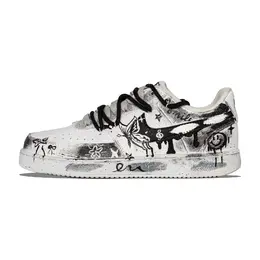 Nike Кроссовки Court Vision 1 с низким верхом для скейтборда, устойчивые к истиранию, унисекс, черные, белые dh2987-101(team1348-墨趣灵蝶) | black white