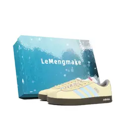 Adidas Кроссовки для скейтбординга VL COURT 2.0 Lemon Joy с амортизацией, износостойкие, низкие, унисекс, желто-синие hq1802(team778-海盐柠檬s-box) | yellow blue