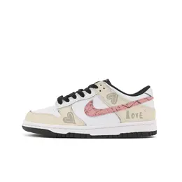 Nike Кроссовки для скейтбординга Dunk, устойчивые к истиранию, бежевые, унисекс hf5441-100(team1062-红桃情人） | beige
