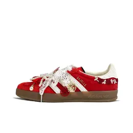 Adidas Кроссовки для скейтбординга GAZELLE INDOOR, низкие, унисекс, красные, белые if1808(team1077-鸾禧绣履) | red white
