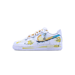 Nike Кроссовки для скейтбординга Air Force 1 с противоскользящим износостойким верхом, унисекс, желтые, белые cw2288-111（team779-男女狮子座） | yellow white