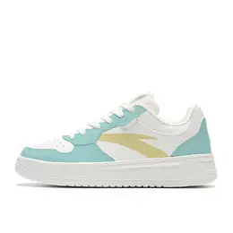 Anta Кроссовки Life Collection с противоскользящим износостойким низким верхом для скейтборда, мужские, белые, зеленые 912418001q-2(team703-清凉薄荷) | white green