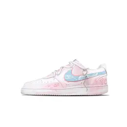 Nike Кроссовки для скейтборда Court Vision 1 с противоскользящим износостойким верхом, унисекс, розово-синие dh2987-101（team83-锦鳞梦语） | pink blue