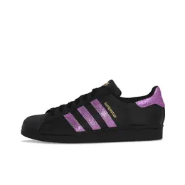 Adidas SUPERSTAR Износостойкие и легкие низкие кроссовки для скейтбординга унисекс, черные, фиолетовые eg4959(team577-紫罗兰满天星标z) | black purple