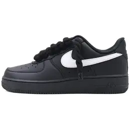 Nike Кроссовки Air Force 1 для скейтбординга, износостойкие, низкие, унисекс, черные fz0627-010(team91-空军黑武士 黑麻绳） | black
