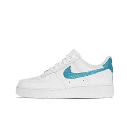 Nike Кроссовки Air Force 1 с низким верхом для скейтборда, нескользящие, унисекс, белые, синие cw2288-111(team577-天蓝满天星钩z) | white blue