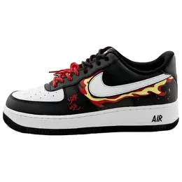 Кроссовки Air Force 1 Zhu Yu Cushioning Wear-Resistant Balance Low-Top для скейтбординга, унисекс, черные Nike, Black dv0788-001（team951-黑红烈焰） | black