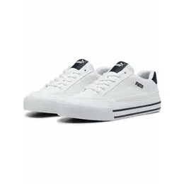 Кеды Puma Court Classic Vulc, полнота F, размер 10 UK, белый/черный 4672755407