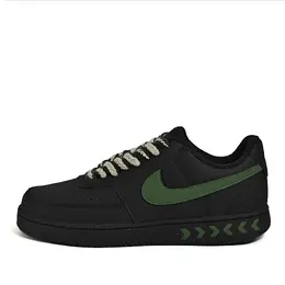 Nike Кроссовки Court Vision с низким верхом, противоскользящие и износостойкие, унисекс, черно-зеленые dh2987-002（team604-丛林） | black green