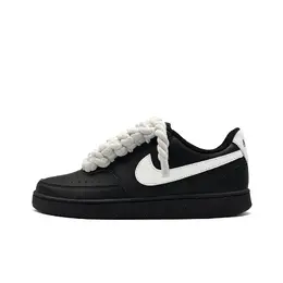 Nike Кроссовки для скейтборда Court Vision Low с противоскользящим покрытием, износостойкие, унисекс, черные dh2987-002（team471-白灯侠） | black