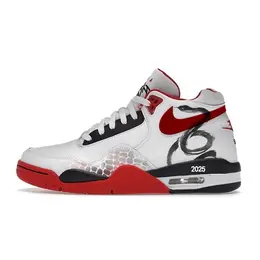 Nike Баскетбольные кроссовки Flight Legacy с высоким берцем, износостойкие, нескользящие, унисекс, красные, белые bq4212-100(team10-水墨蛇纹) | red white