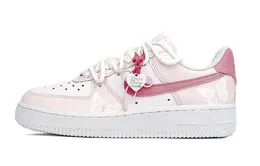 Nike Кроссовки для скейтбординга Air Force 1 с противоскользящим покрытием и износостойкостью, легкие, женские, розовые, белые dd8959-100(team74-蝶恋飞花) | pink white