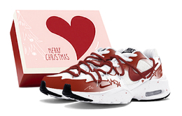 Nike Кроссовки Air Max Fusion Anti-Slip, износостойкие, низкие, женские, белые, красные cj1671-100(team88-酒红爱心s-box) | white red