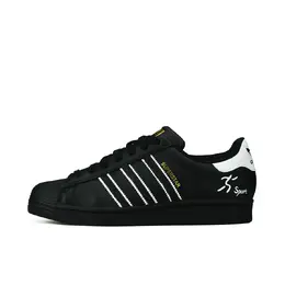 Adidas SUPERSTAR противоскользящие износостойкие низкие кроссовки для скейтбординга унисекс, черные, белые eg4959（team849-牛仔很忙） | black white