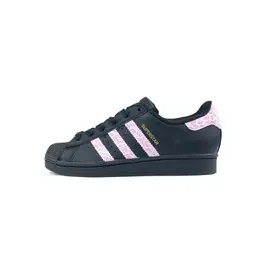Adidas SUPERSTAR Sweet Pink Leopard Anti Slip износостойкие низкие кроссовки для скейтбординга унисекс черные розовые eg4959（team865-甜甜粉豹） | black pink