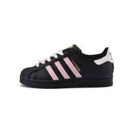 Adidas Низкие нескользящие кроссовки для скейтбординга SUPERSTAR Colorful Sweets, цвет унисекс, черный, розовый eg4959（team759-缤纷糖果） | black pink