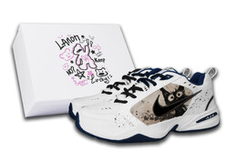 Кроссовки Nike Air Monarch 4 Chunky Sneakers Unisex Low-Top Black 415445-102(team298-惊恐小黑猫s-box) | white