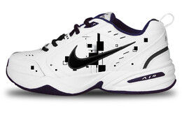 Кроссовки Nike Air Monarch 4 Chunky Sneakers Unisex Low-Top Black 415445-102(team298-几何 世界) | white/black