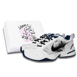 Кроссовки Nike Air Monarch 4 Chunky Sneakers Unisex Low-Top Black 415445-102(team298-雾绕空山s-box) | white
