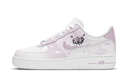 Кроссовки Nike Air Force 1 Skateboarding Shoes Women's Low-top Pink, белый dd8959-100(team298-粉色雨伞) | white
