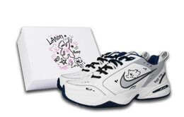 Кроссовки Nike Air Monarch 4 Chunky Sneakers Unisex Low-Top Black 415445-102(team58-飞扑小狗s-box) | white