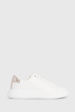 Кожаные кроссовки Cupsole на шнуровке Calvin Klein, белый b80-304 | white
