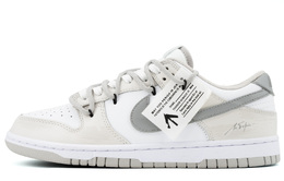 Nike Износостойкие и легкие низкие кроссовки для скейтбординга Dunk унисекс серо-белые hf0730-160（team973-云影灰踪） | gray white