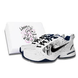 Кроссовки Nike Air Monarch 4 Chunky Sneakers Unisex Low-Top Black 415445-102(team58-竹叶林s-box) | white