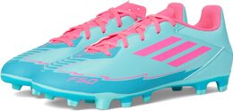Кроссовки Adidas F50 Club Messi Firm Ground/Multi Ground Soccer Cleats, цвет Flash Aqua/Lucid Pink/Lucid Cyan 9980672 | flash aqua/lucid pink/lucid cyan