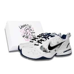 Кроссовки Nike Air Monarch 4 Chunky Sneakers Unisex Low-Top Black 415445-102(team58-行舟青山前s-box) | white