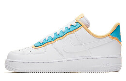 Кроссовки Nike Air Force 1 Low Se White Light Blue Fury Topaz Gold Women's aa0287-105