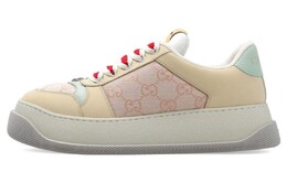 Кроссовки женские Gucci Screener Panelled, желтый / бежевый 750633 fab4c 5644—无鞋盒版本