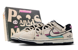 Кроссовки Nike Dunk Skateboard Shoes Women's Low-Top White cw1590-100(team53-女款纯奶啵啵)