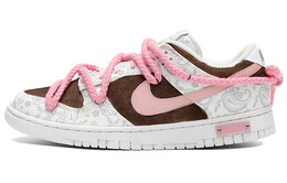 Кроссовки Nike Dunk Skateboard Shoes Women's Low-Top White Brown/Pink dj9955-100