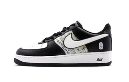 Кастомизированные кроссовки Nike Air Force 1 Skateboarding Shoes Unisex, черный/белый dv0788-001(team140-山海) | black/white