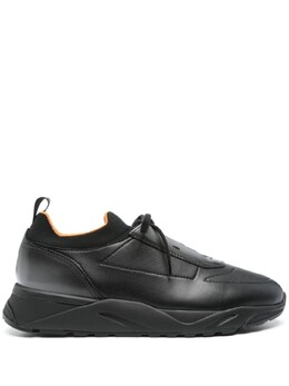 Кожаные кроссовки Santoni, черный mbio22042nernkmtn01 | черный