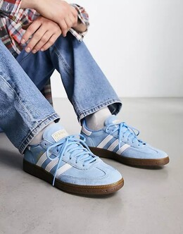 Голубые кроссовки Adidas Handball Spezial с резиновой подошвой, голубой 127243531 | light blue