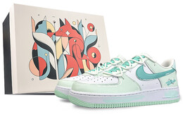 Кроссовки Nike Air Force 1 Skateboarding Shoes Men Low-top Green, белый fz4123-394(team40-茉莉奶绿sbox) | white