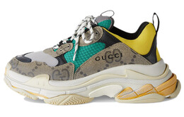 Кроссовки Gucci X Balenciaga The Hacker Project Triple S Beige Green Yellow 681067 umo20 9766