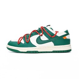 Кроссовки Nike Dunk Skateboard Shoes Men Low-Top White/Green dr9654-100（team356-复古白绿ow解构） | white/green